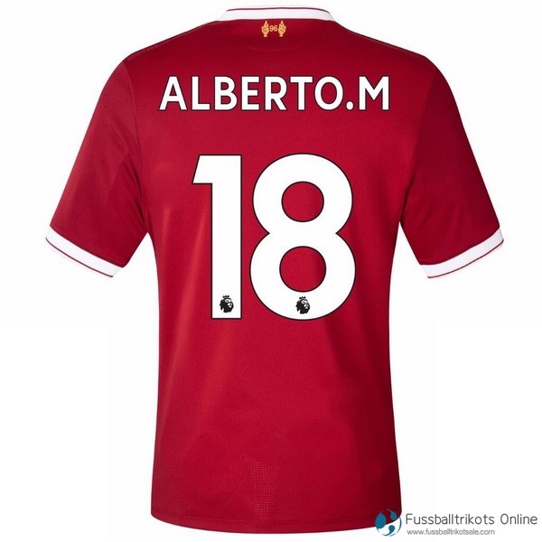 Liverpool Trikot Heim Alberto.M 2017-18 Fussballtrikots Günstig